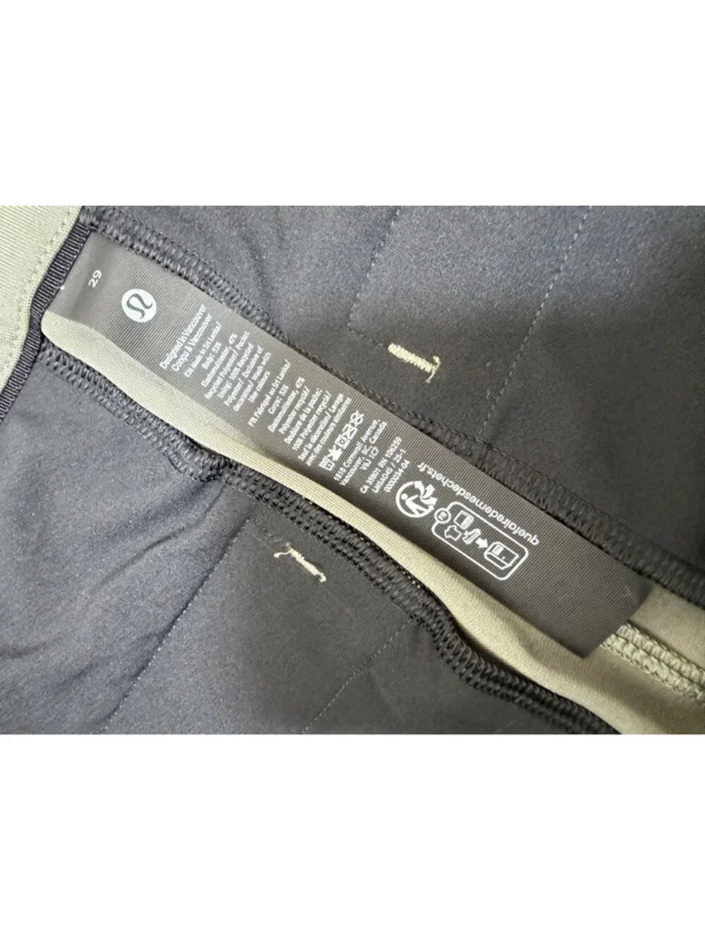 Lululemon ABC Slim Fit Pants Mens 29X31 Army Green 5 Pocket Warpstreme Trousers